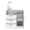 Tuhome Omaha Dresser Multi-Storage Compact Unit with Spacious 3 Drawers and Cabinet-White CLB9090 - alternate 2